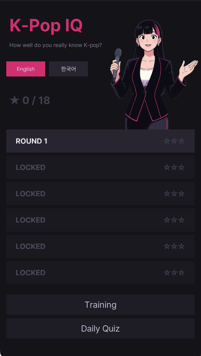 K-Pop IQ — menu-en
